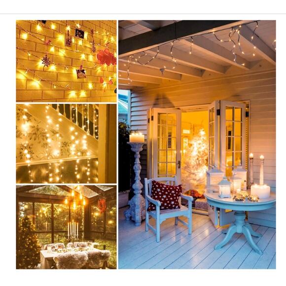 180FT 500 LED Lights Warm White 8 Modes Led Twinkle Fairy Light Plug in - Picture 6 of 8